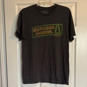 Eddie Bauer men’s gray short sleeve graphic t-shirt size small
